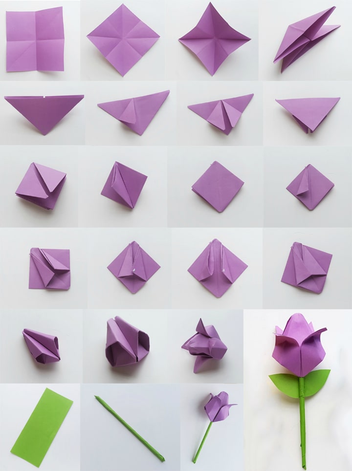 Mother's Day origami flower easy