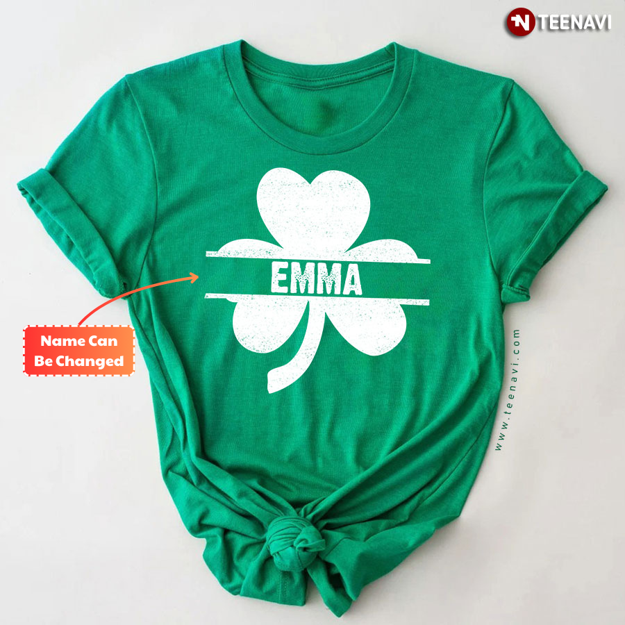 Personalized Custom Name Shamrock St Patrick's Day T-Shirt