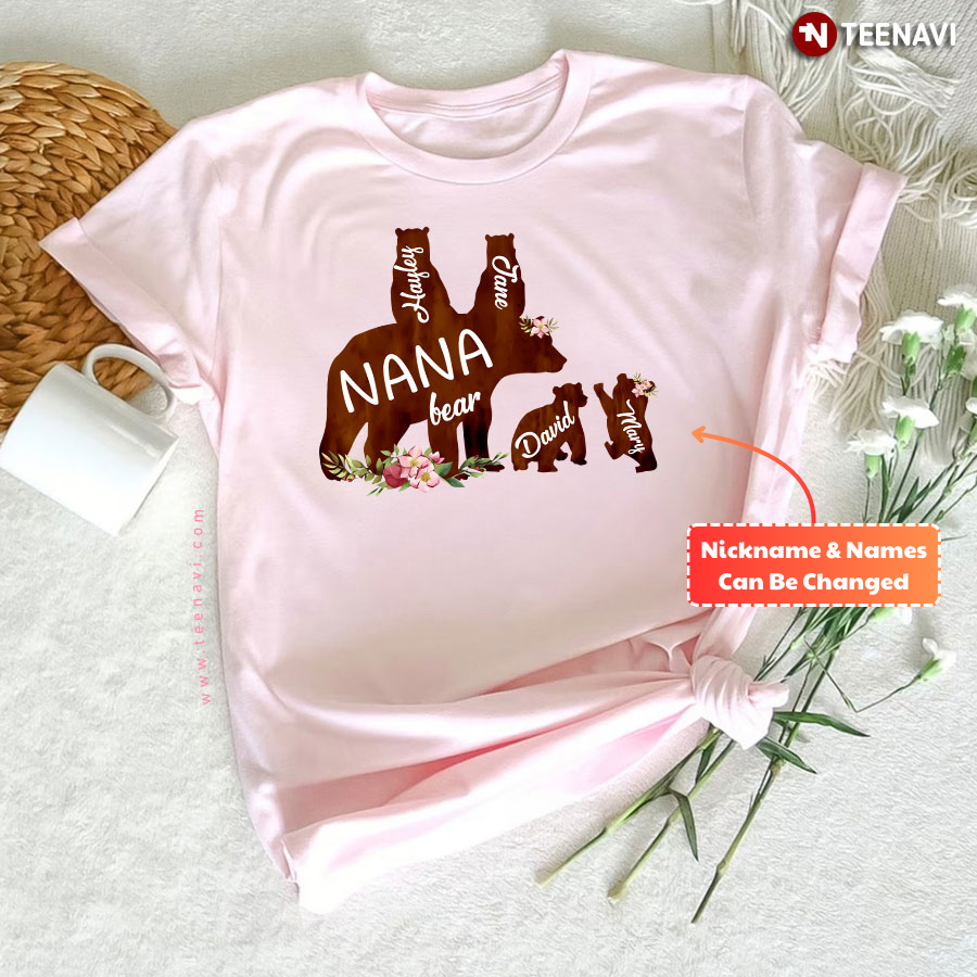 Personalized Nana Bear Grandma Mother's Day T-Shirt