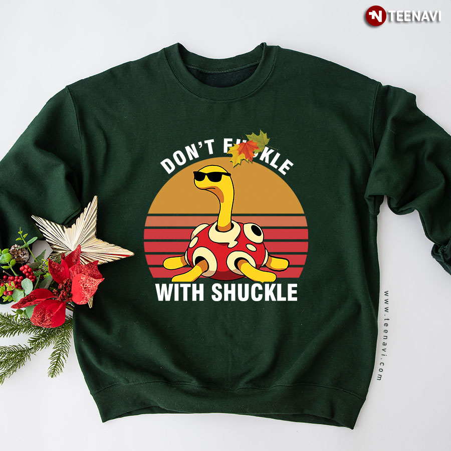 Don't Fuckle With Shuckle Funny Turtle Pokemon Vintage Sweatshirt