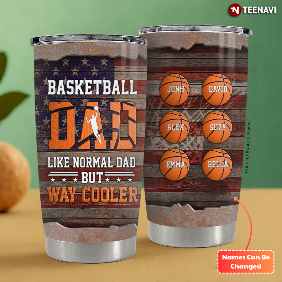 Personalized Basketball Dad Like Normal Dad But Way Cooler Tumbler