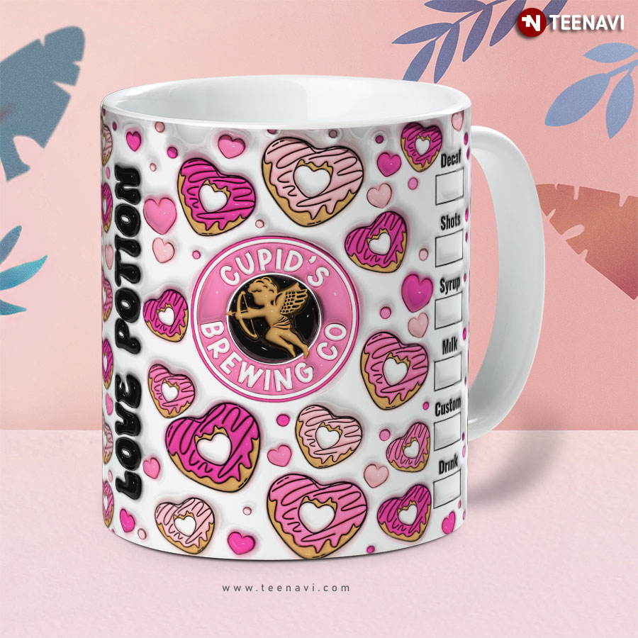 Love Potion Cupid's Brewing Co Valentine's Day 3D Inflated Mug