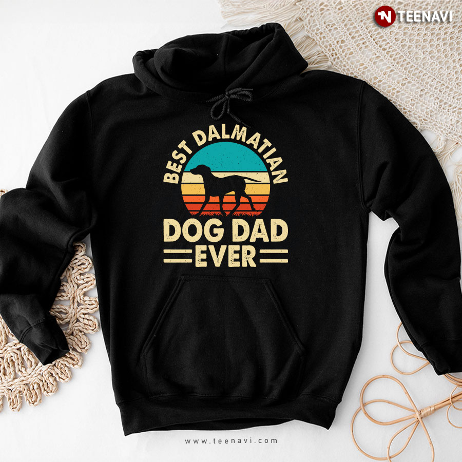Best Dalmatian Dog Dad Ever Vintage Father's Day Hoodie