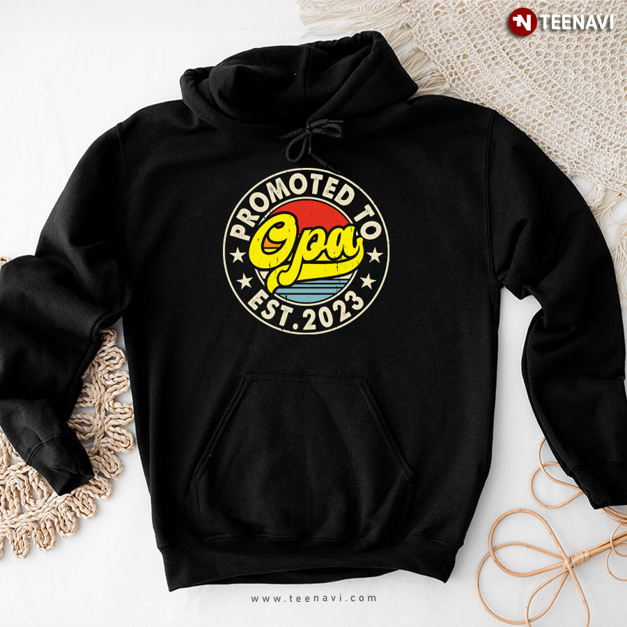 Personalized Promoted To Opa Grandfather To Be Vintage Father's Day Hoodie