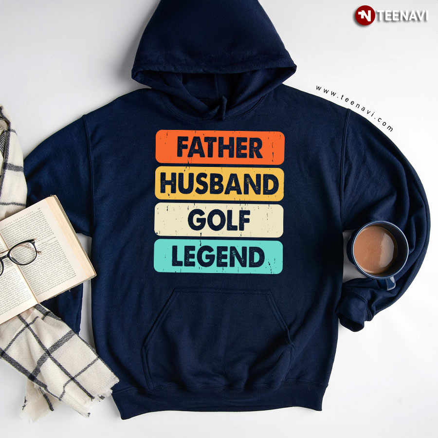 Father Husband Golf Legend Vintage Golf Lovers Father's Day Hoodie