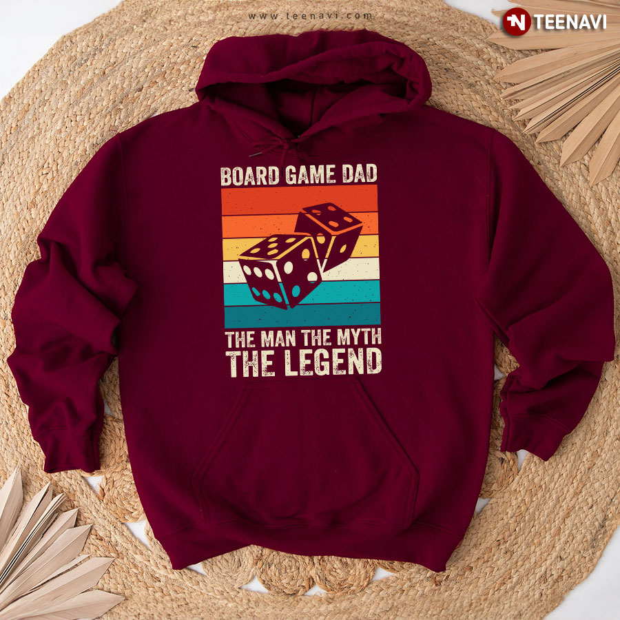 Board Game Dad The Man The Myth The Legend Vintage Hoodie