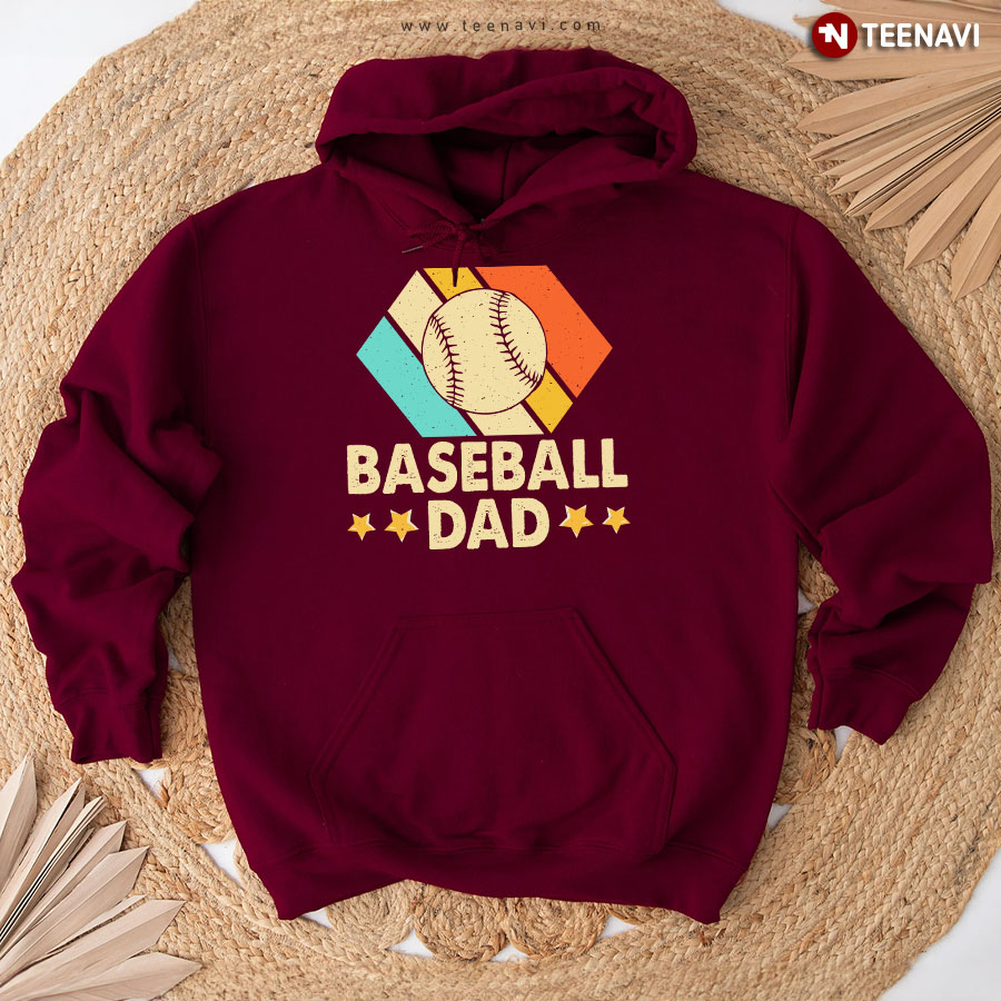 Baseball Dad Vintage Baseball Lovers Father's Day Hoodie