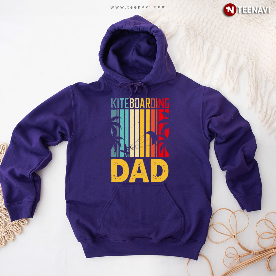 Kiteboarding Dad Vintage Kiteboarding Lover Father's Day Hoodie
