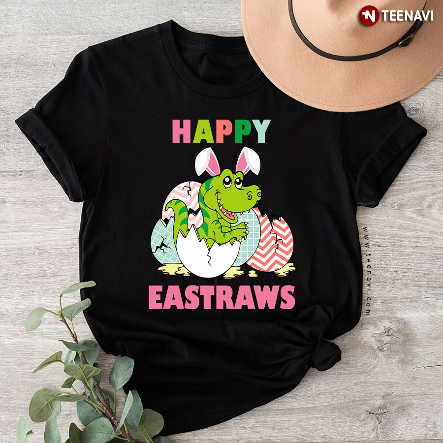 Happy Eastraws Happy Easter Funny Bunny Dinosaur T-Shirt