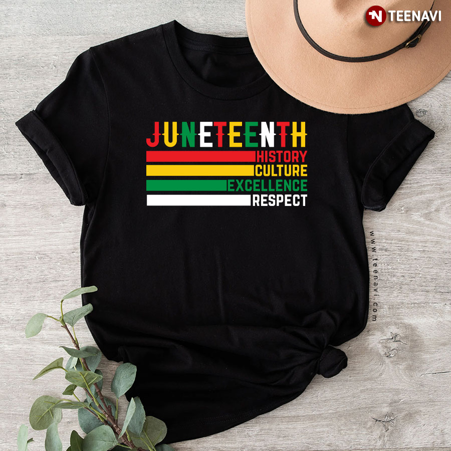 Juneteenth History Culture Excellence Respect Vintage T-Shirt