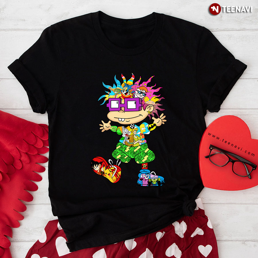 Rugrats Chuckie With 90s Cartoons Chuckie Finster T-Shirt