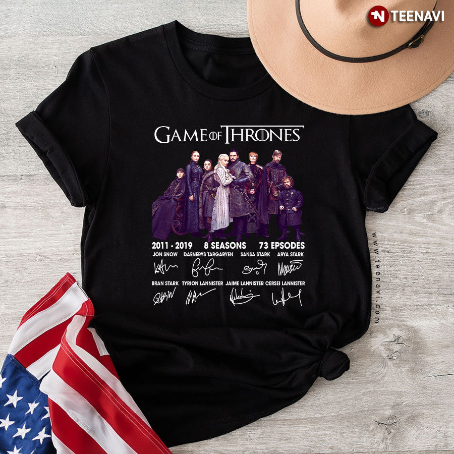 Game Of Thrones 2011-2019 8 Seasons 73 Episodes T-Shirt