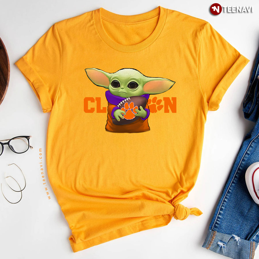 Baby Yoda Holding Clemson Tigers