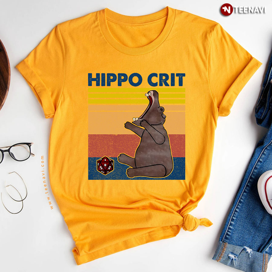 Vintage Hippo Crit Dungeons Dragons For Game Lover