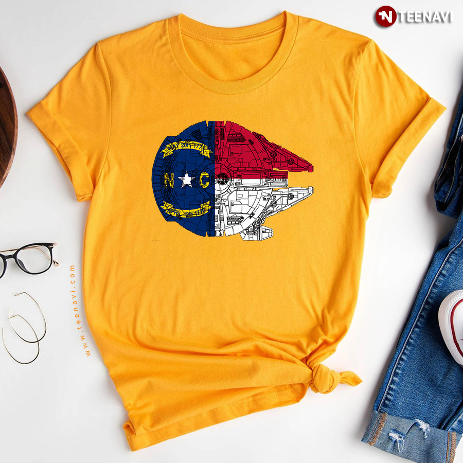 North Carolina Flag Millennium Falcon