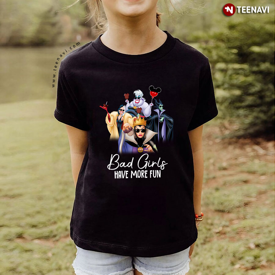 Disney Villains Bad girls Tシャツ 希少Lサイズ Womens Disney Villains Bad Girls Have More Fun V-Neck T-Shirt