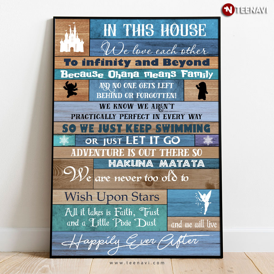 Vintage Disney In This We Love Each Other To Infinity And Beyond Poster
