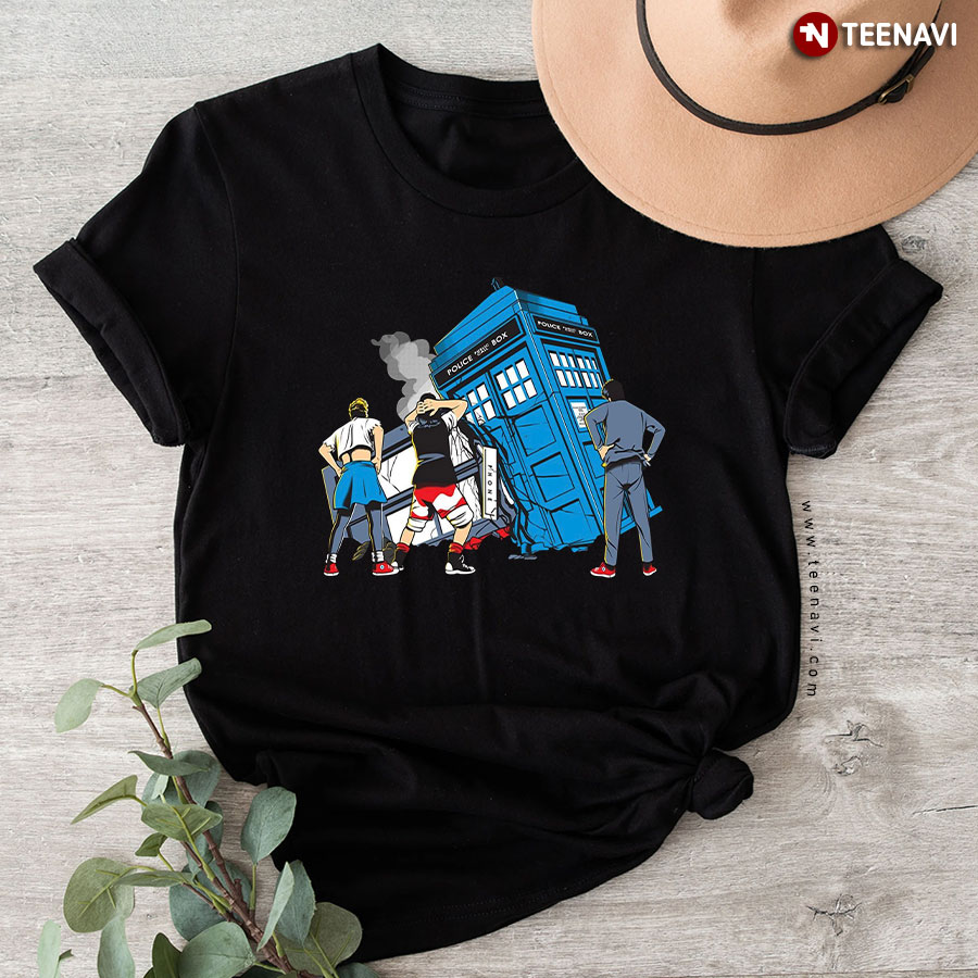 Bill and Ted Doctor Who Colliding in Time T-Shirt