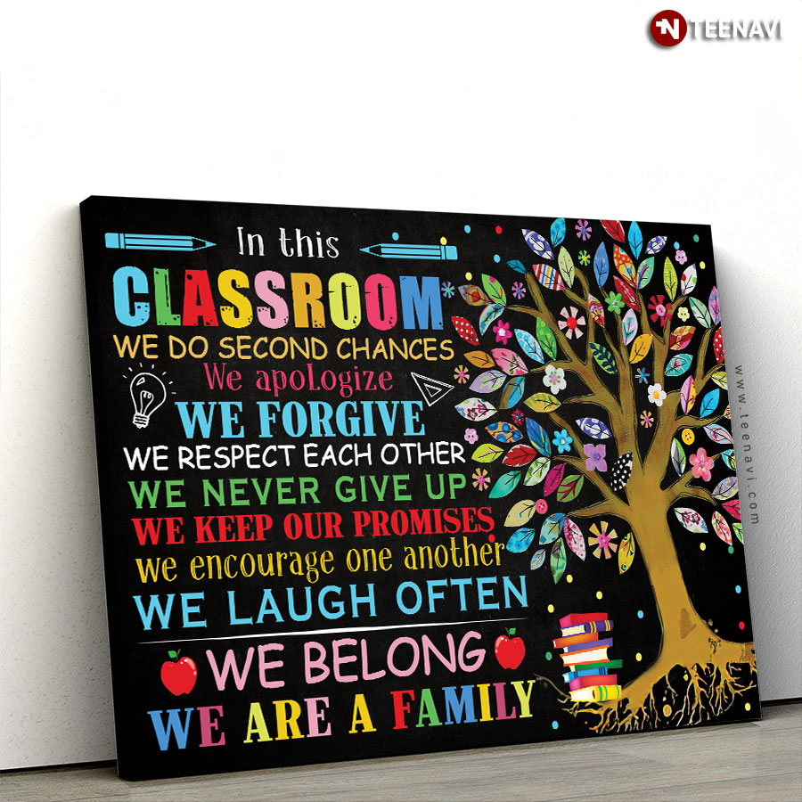 Cute Tree In This Classroom We Are Family We Do Second Chances We ...
