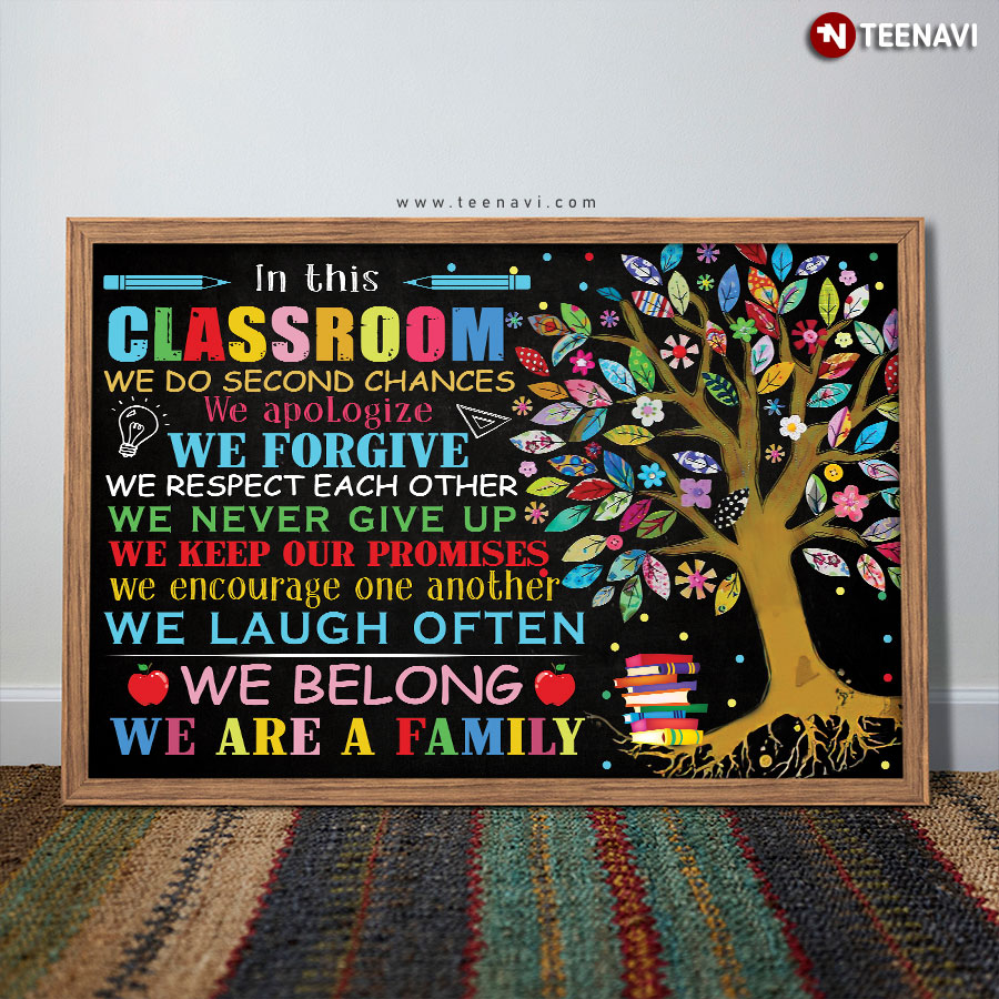 Cute Tree In This Classroom We Are Family We Do Second Chances We ...