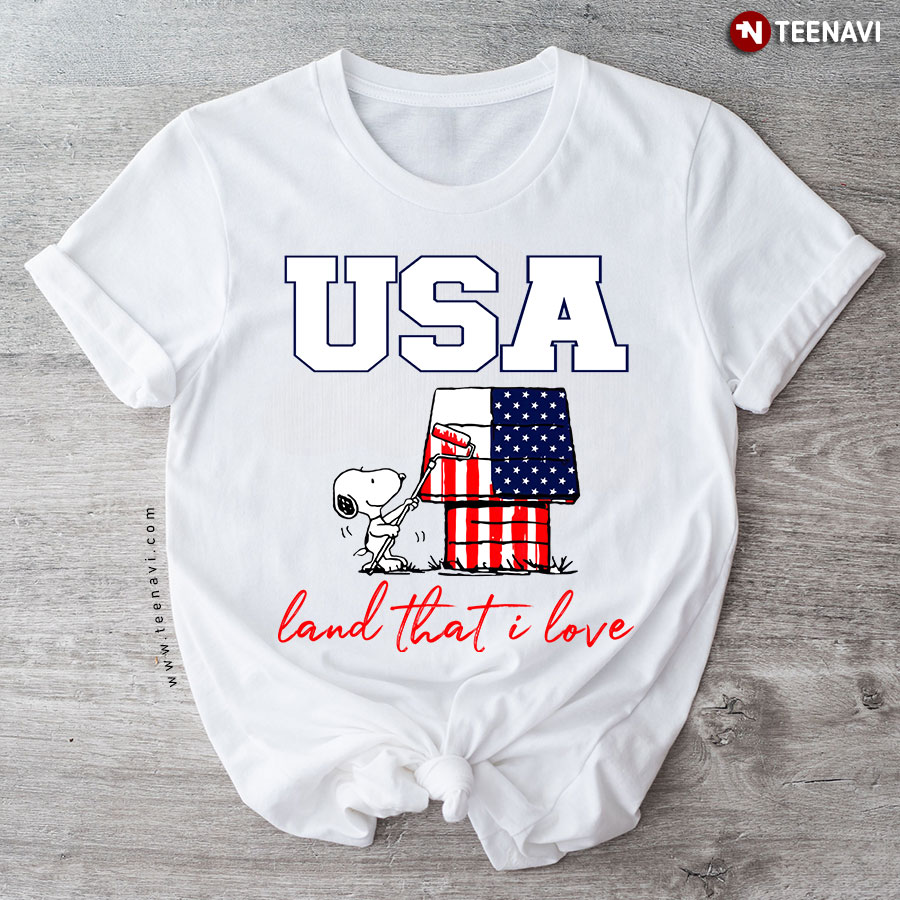 Snoopy Patriotic USA Land That I Love T-Shirt