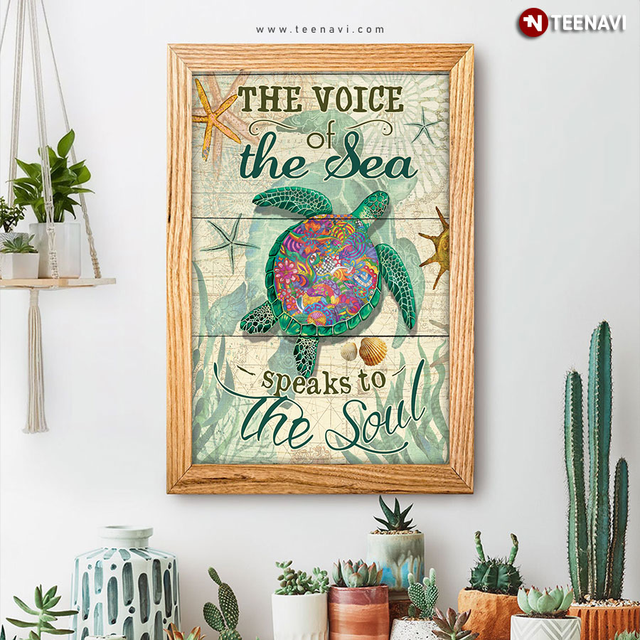 Hippie Peace Sea Turtle Swimming In The Sea The Voice The Sea Speaks To The Soul Poster Hippie Peace Sea Turtle Swimming In The Sea The Voice The Sea Speaks To The Soul Poster