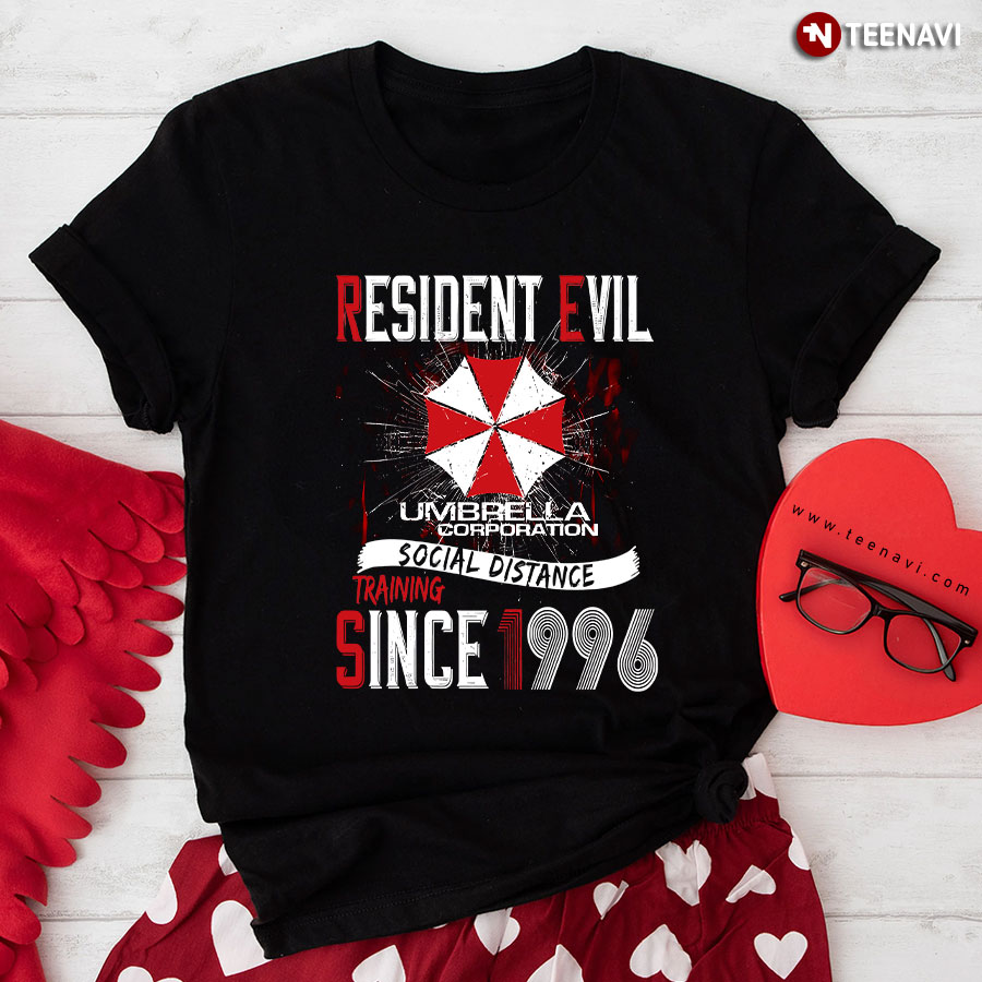 Resident Evil Umbrella Corporation Social Distance Training Since 1996 T-Shirt