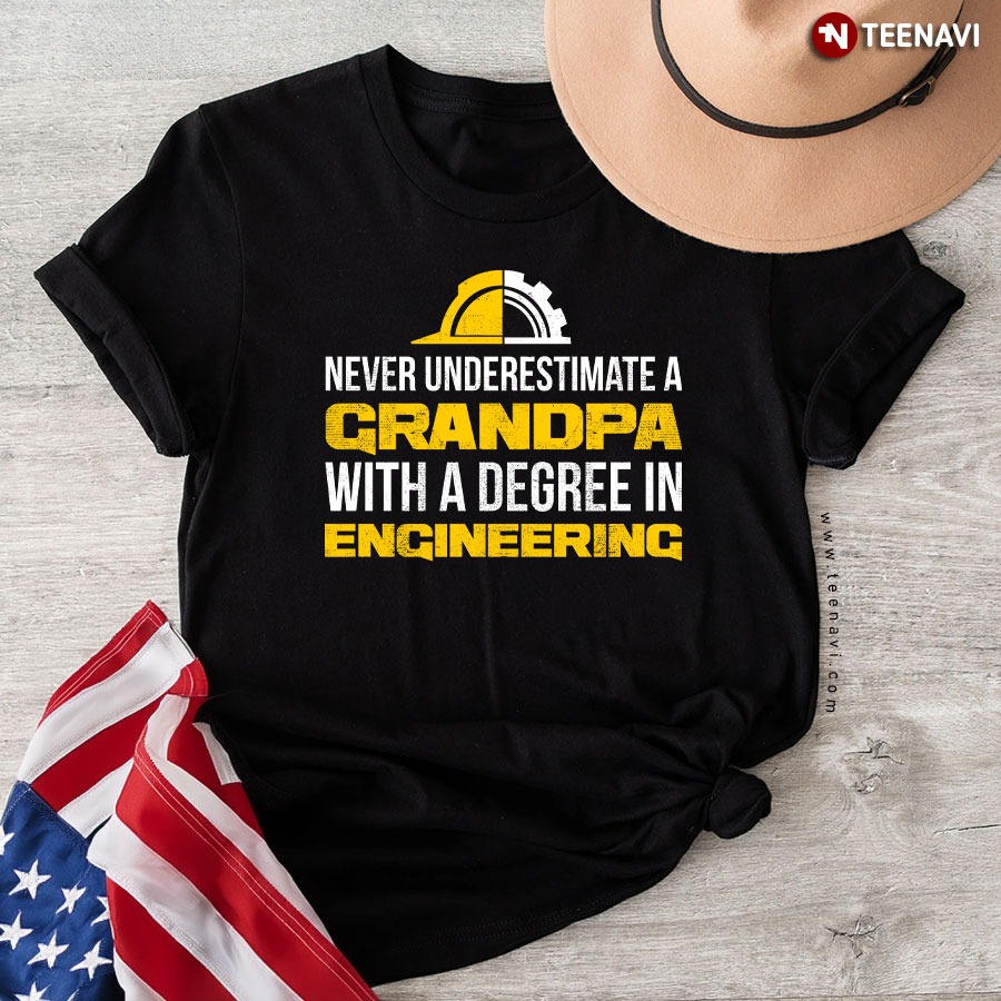Funny Grandpa Engineering Degree T-Shirt
