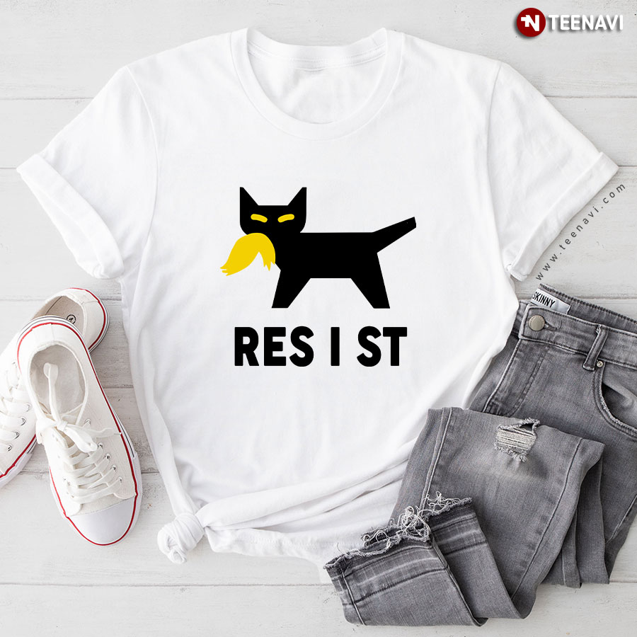 Anti-Trump Resist Cat T-Shirt