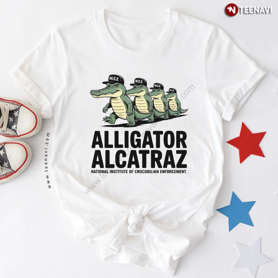 National Institute Of Crocodilian Enforcement Alligator Alcatraz T-Shirt