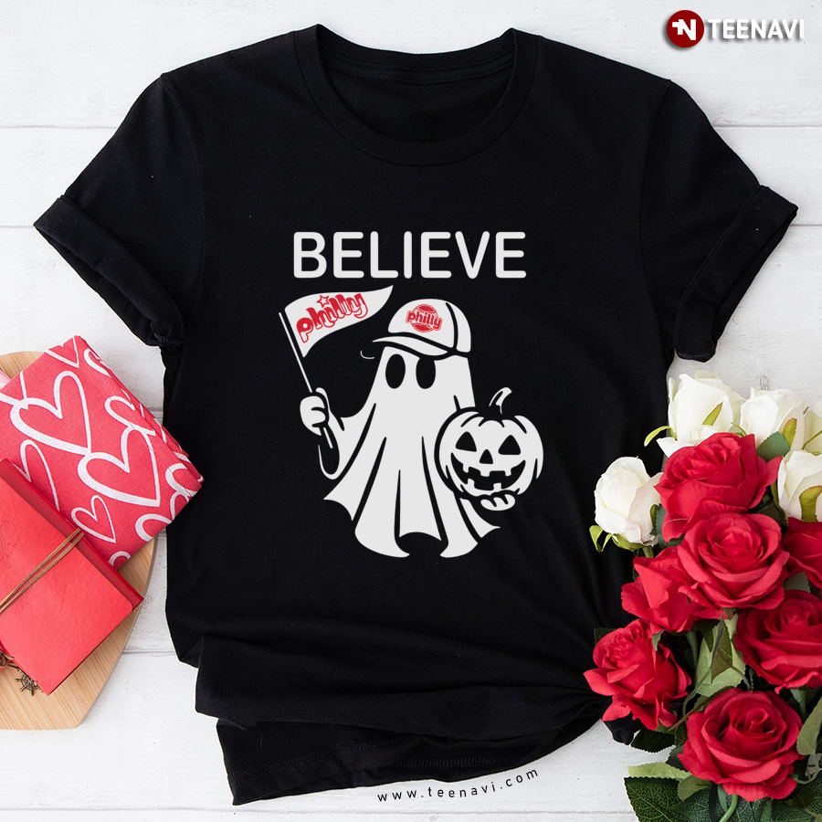 Believe Philly Halloween Ghost T-Shirt
