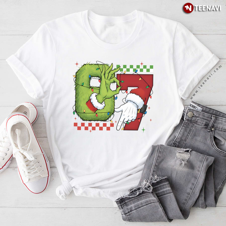 Six Seven 6 7 Christmas Grinch T-Shirt