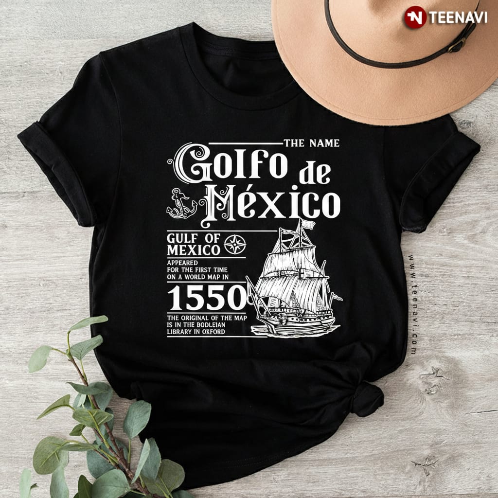 Vintage Golfo de México 1550 Historical Nautical Map T-Shirt