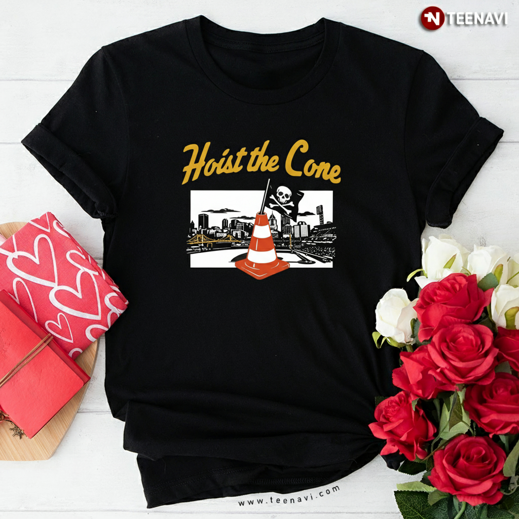 Hoist the Cone Pittsburgh Jolly Roger Baseball Fan T-Shirt