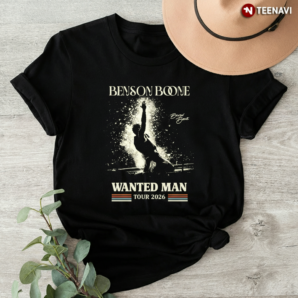 Benson Boone Wanted Man Tour 2026 Vintage Retro Concert T-Shirt