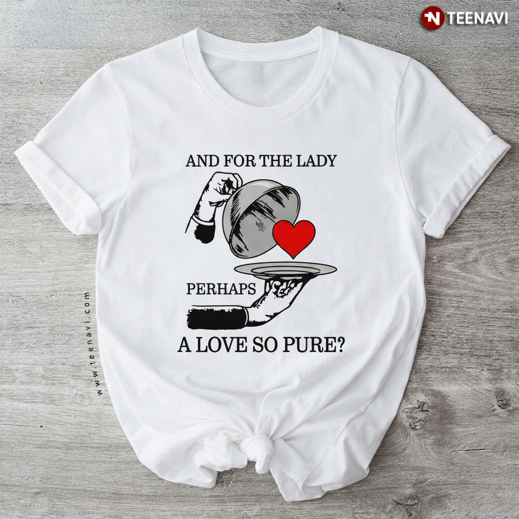 Romantic Heart Serving Tray Love Quote Graphic Print T-Shirt
