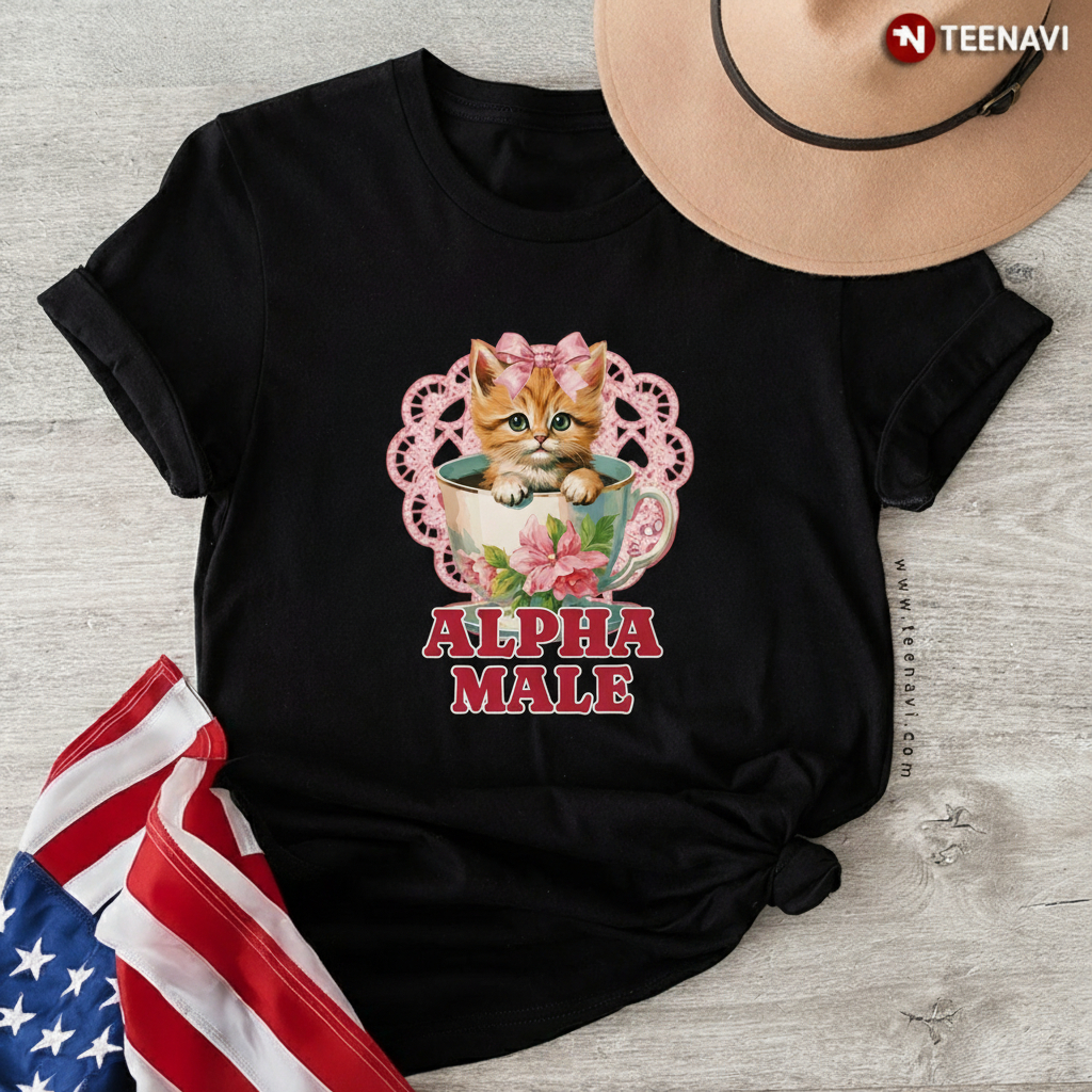 Funny Alpha Male Sarcastic Cute Kitten Cat Lover T-Shirt