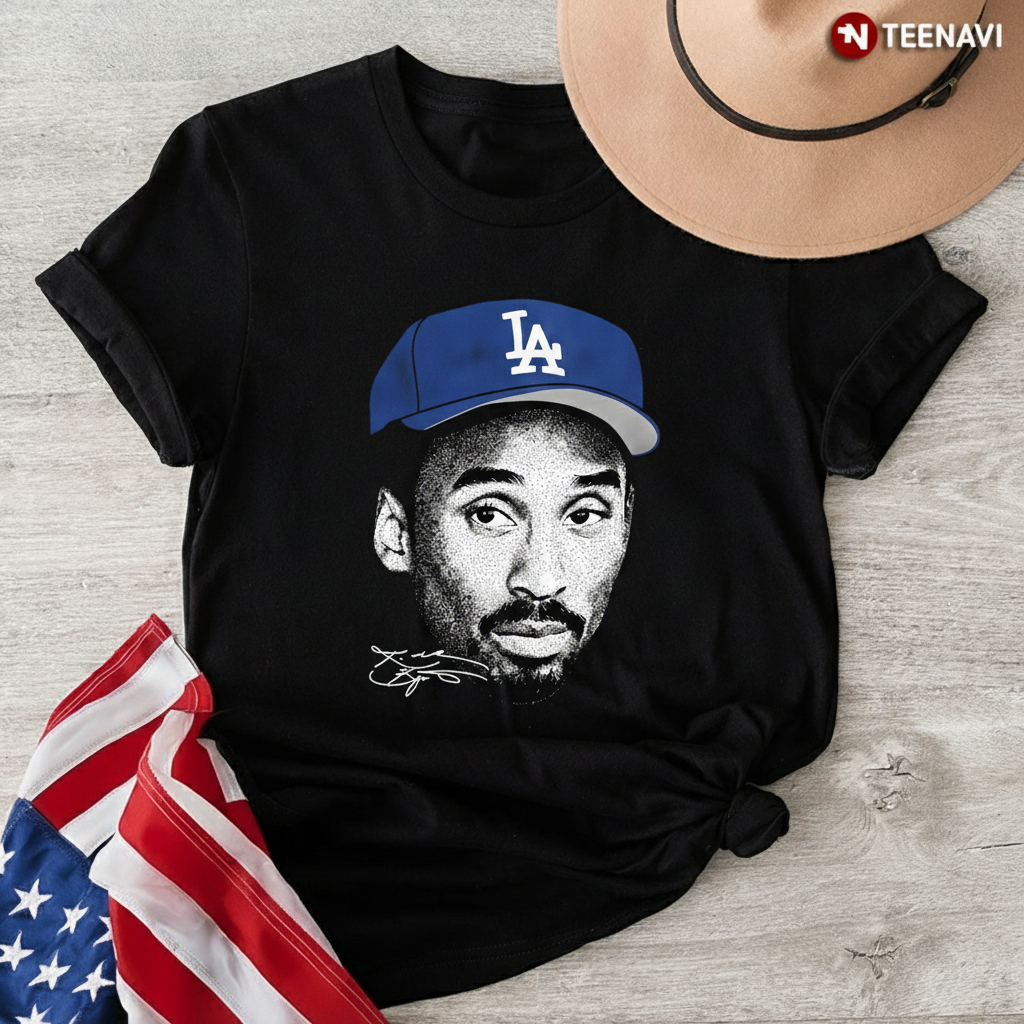 Kobe Bryant LA Dodgers Tribute Graphic Black T-Shirt