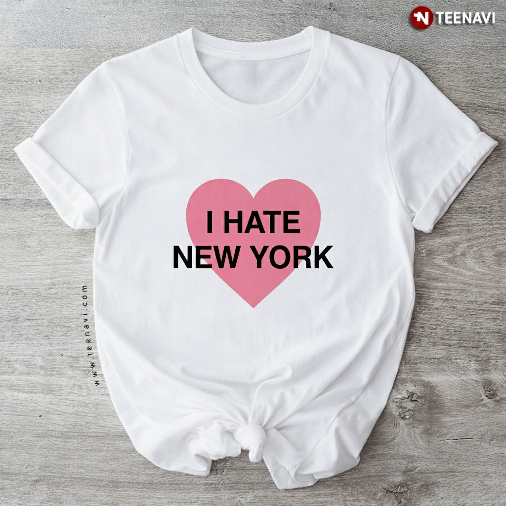 I Hate New York Funny Sarcastic Quote Graphic Unisex T-Shirt