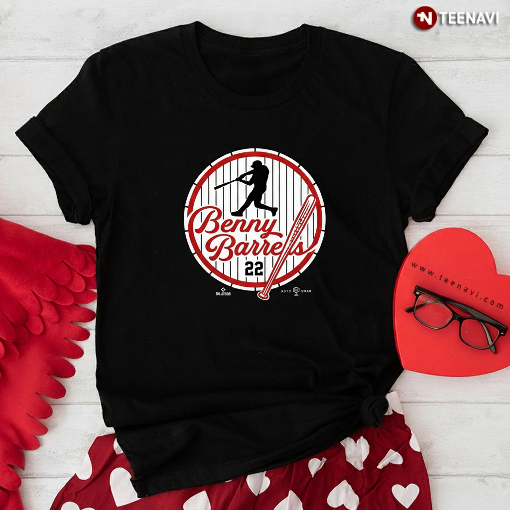 Benny Barrels Baseball Player 22 Retro Graphic T-Shirt