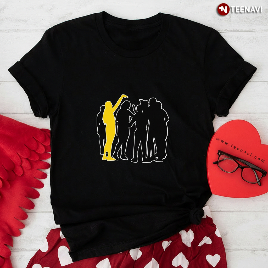 Stand Out From The Crowd Unique Silhouette Motivational T-Shirt