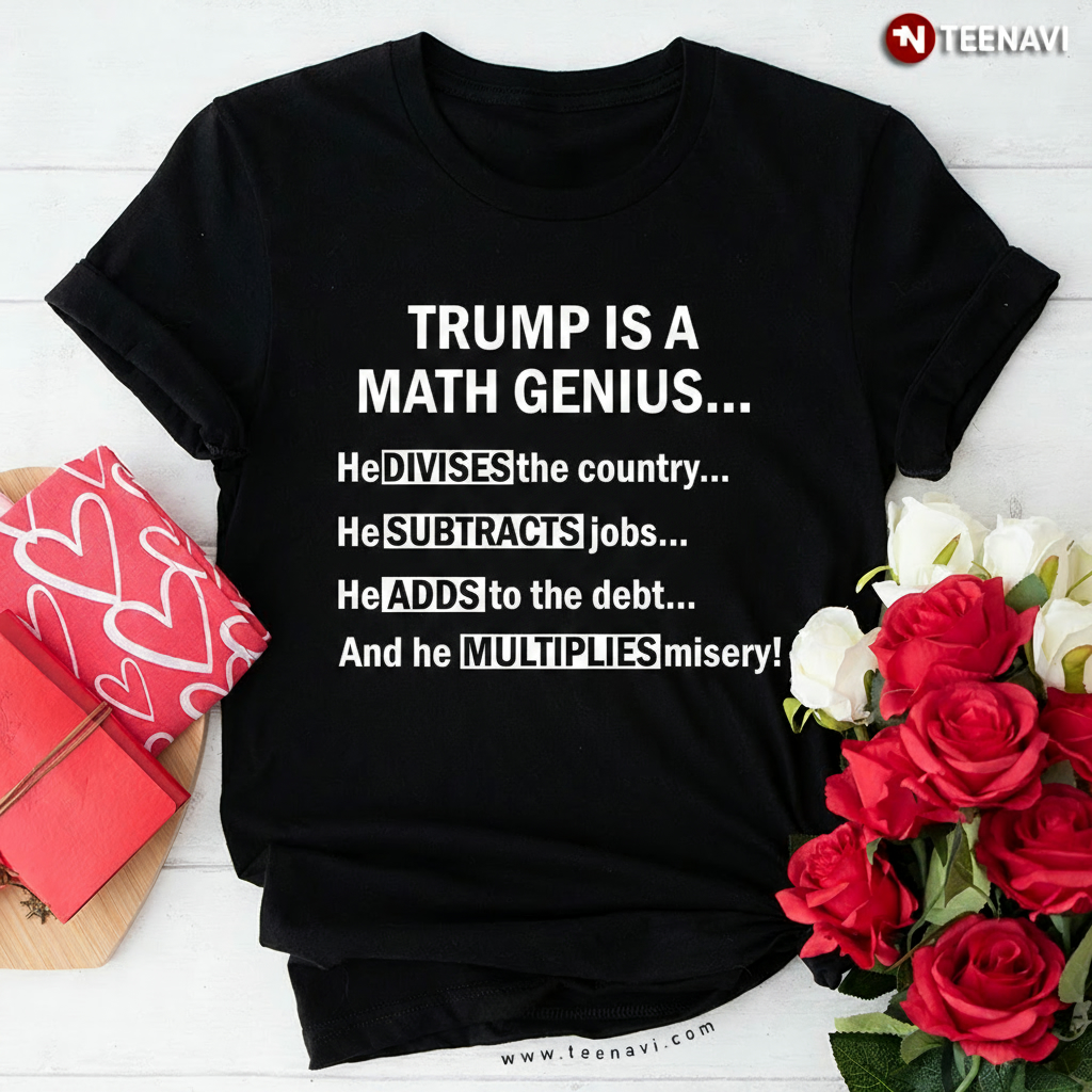 Anti-Trump Political Humor Math Joke T-Shirt