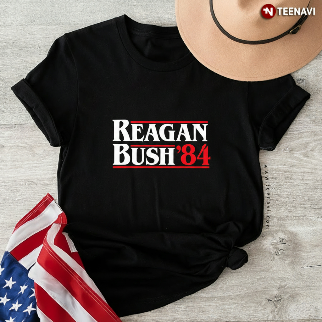 Reagan Bush 1984 Vintage Presidential Campaign T-Shirt