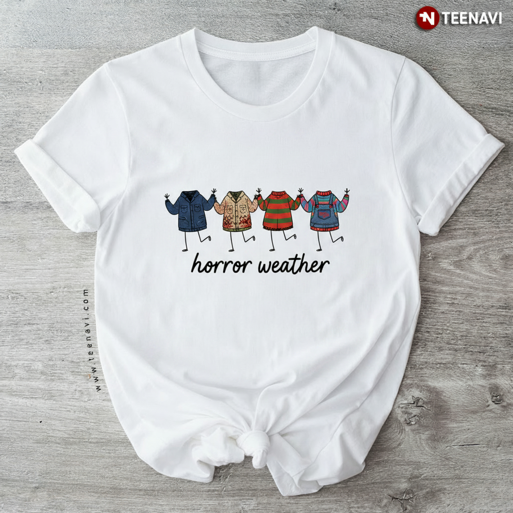 Horror Movie Characters Weather Halloween T-Shirt