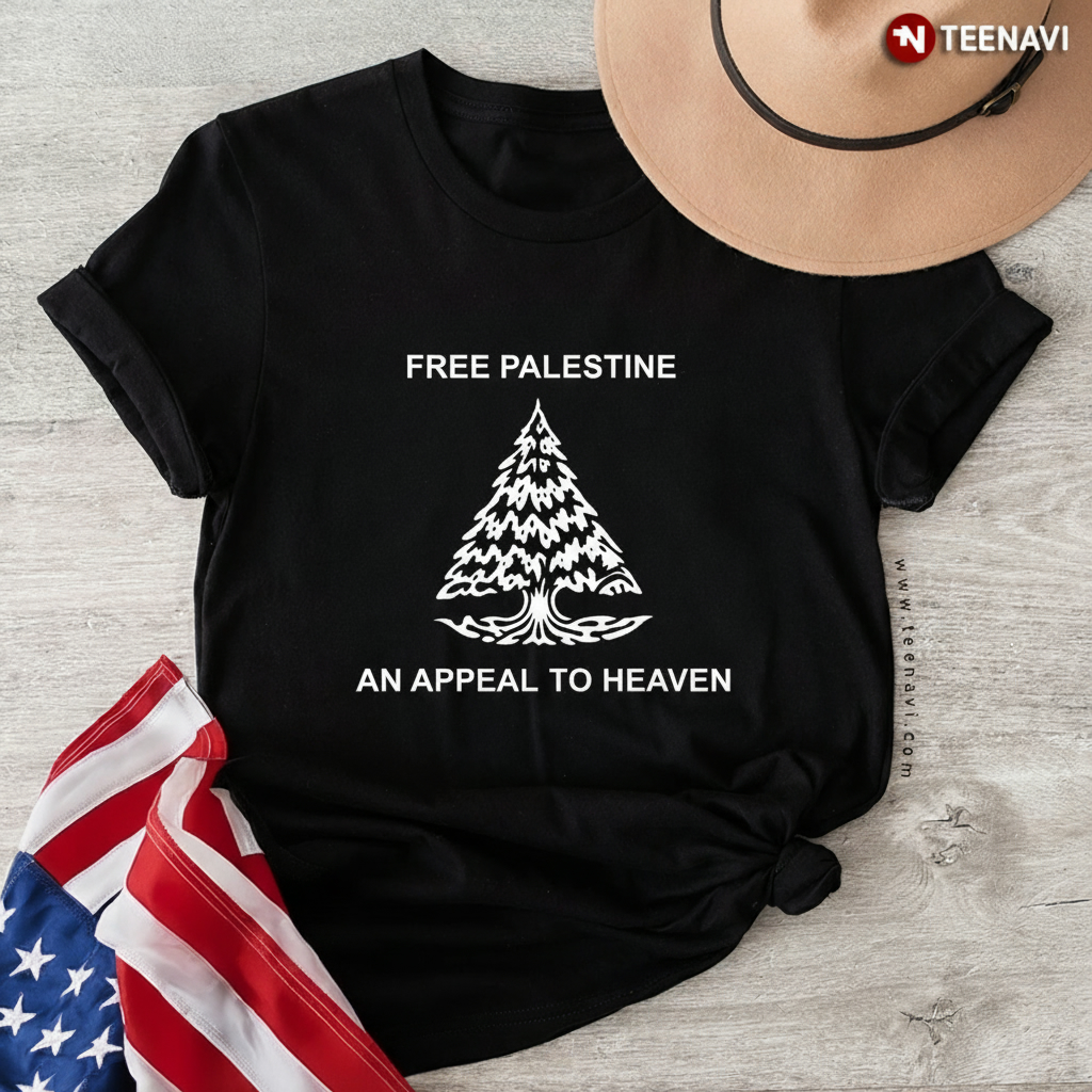 Free Palestine Cedar Tree An Appeal to Heaven T-Shirt