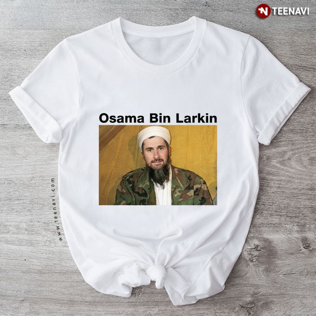Osama Bin Larkin Turban Beard Camouflage Portrait T-Shirt